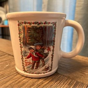 Vintage Merry Christmas, Happy Holidays, Ice Skating- 16oz by Magenta Exclusive.